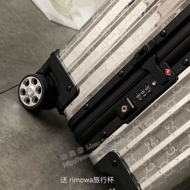 Gucci拉杆箱 66655 鏡面系列 古奇拉箱 全鋁鎂合金行李箱 四輪旅行箱xzx1106